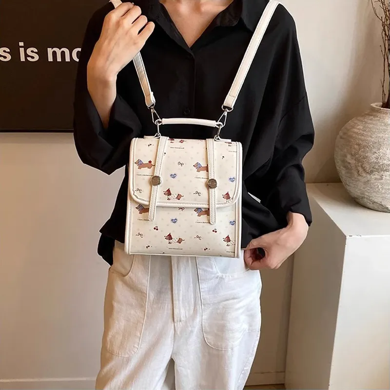 Juju Jimmy PU Backpack Regular Women's White-4
