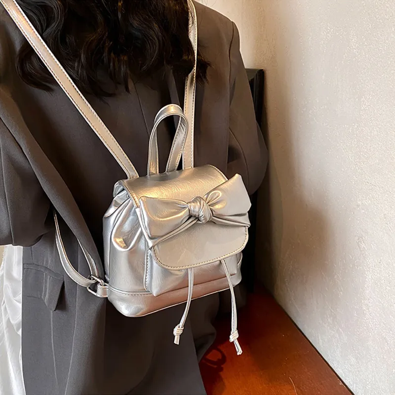 Juju Jimmy PU Backpack Regular Women's Premium Silver-3