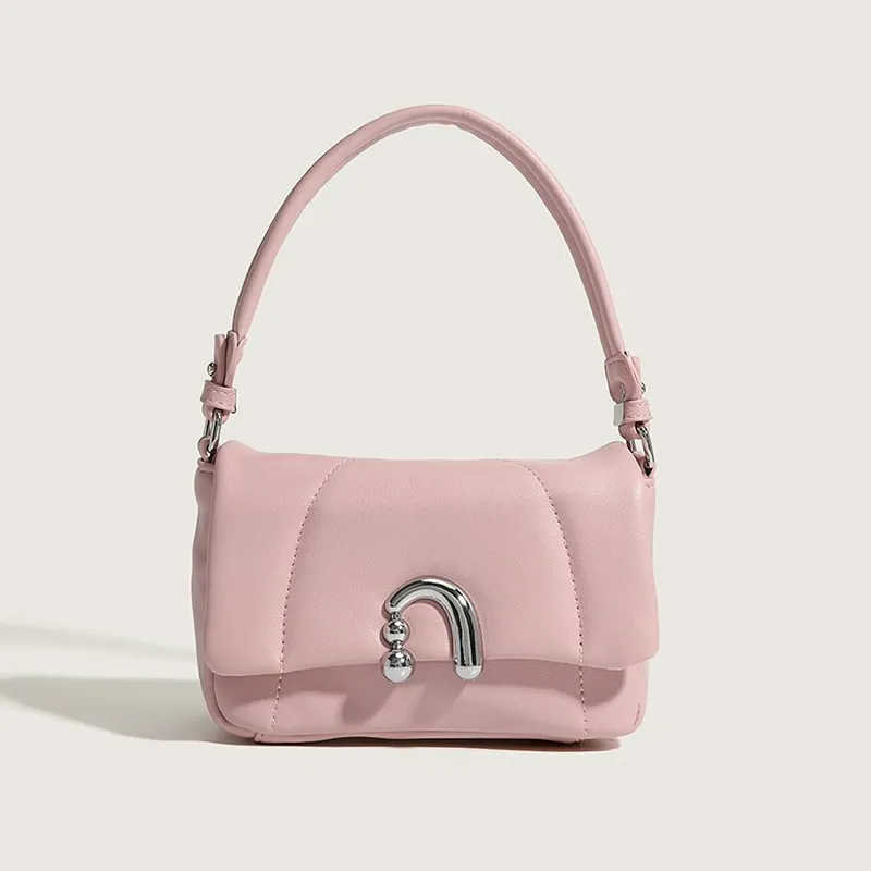 Juju Jimmy PU Shoulder Bag Women's Classic Black/Gardenia White/Mist Pink-9
