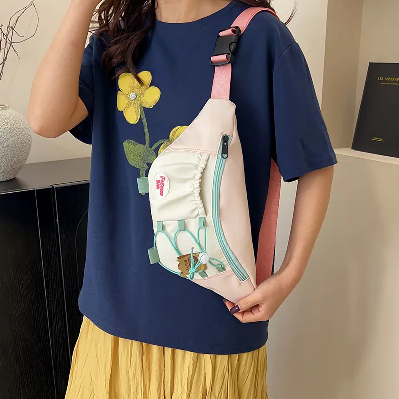 Juju Jimmy Nylon Sling Bag Regular Women's Yellow/Pink/Blue-9