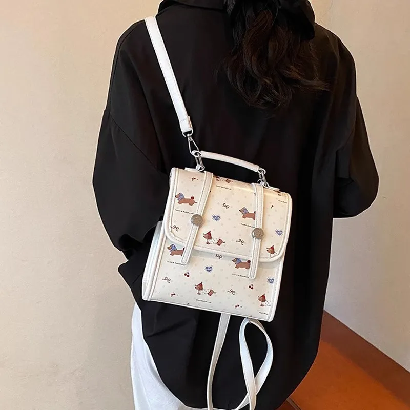 Juju Jimmy PU Backpack Regular Women's White-2