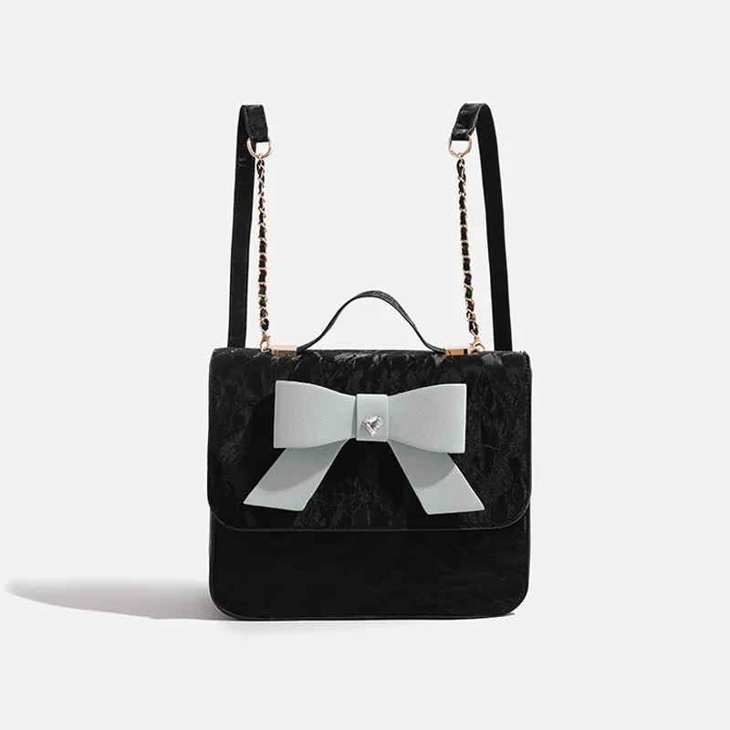 Juju Jimmy Artificial Leather Backpack Women's Black-6