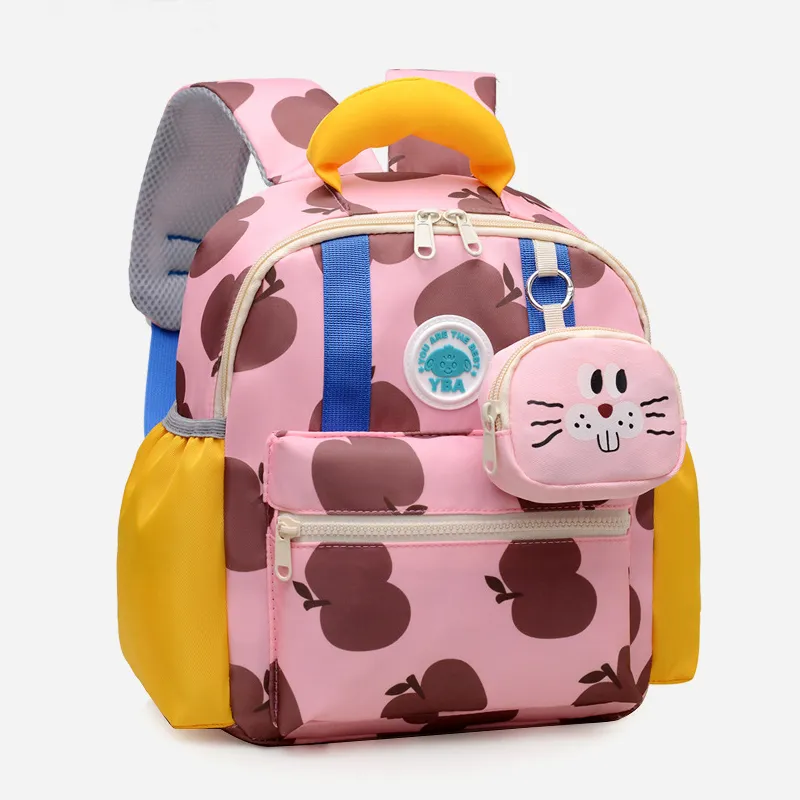 Juju Jimmy Nylon Backpack Regular Women's Beige Pink/Green/Pink-8