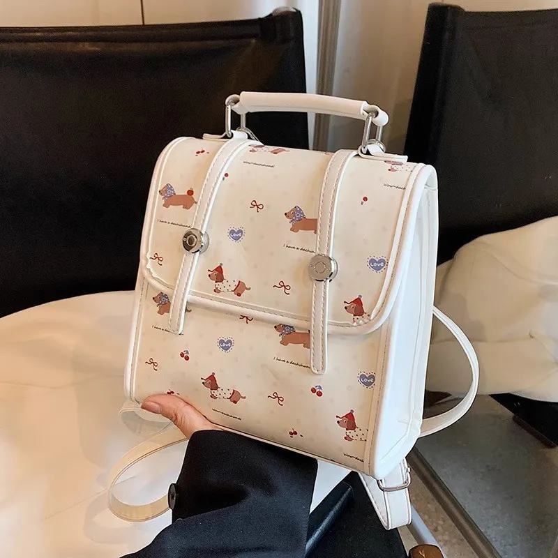 Juju Jimmy PU Backpack Regular Women's White-5