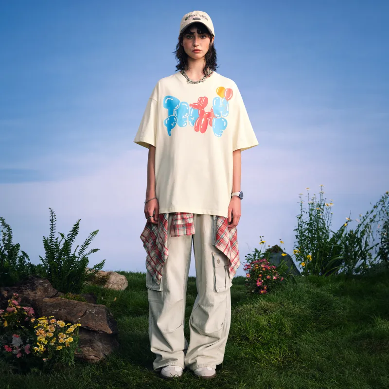 Teach Peace T Shirts Unisex Beige-5