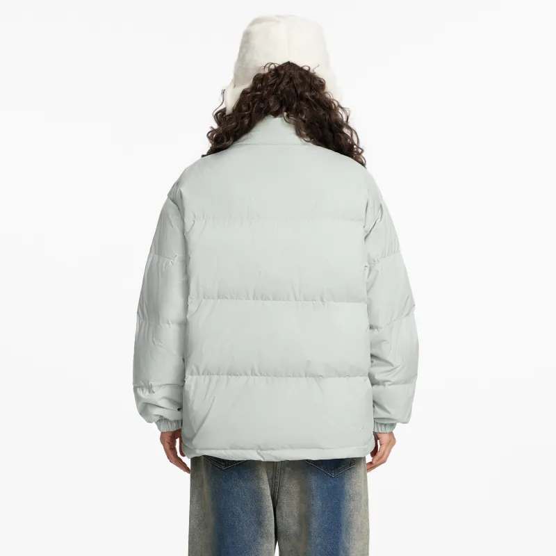 Teach Peace Basic Letter Print Thickened Stand Collar 90 Fill Power White Duck Down Coat Down Jacket Unisex-15
