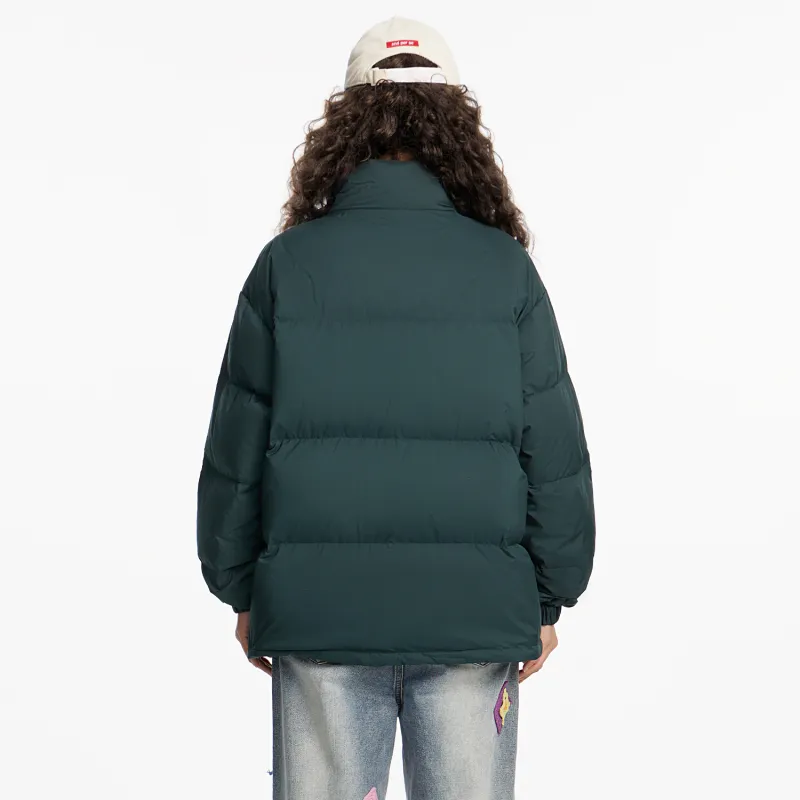 Teach Peace Basic Letter Print Thickened Stand Collar 90 Fill Power White Duck Down Coat Down Jacket Unisex-10