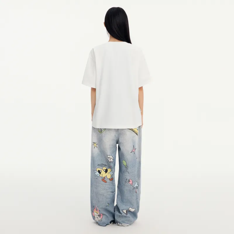 Teach Peace T Shirt Unisex White-5