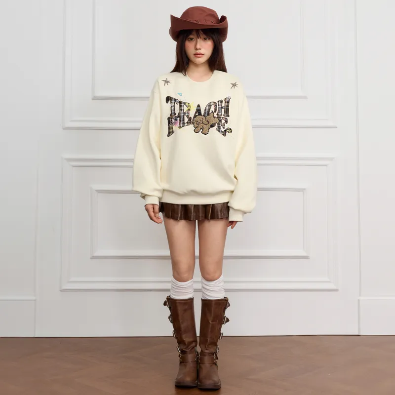 Teach Peace Sweatshirts Unisex Beige-4