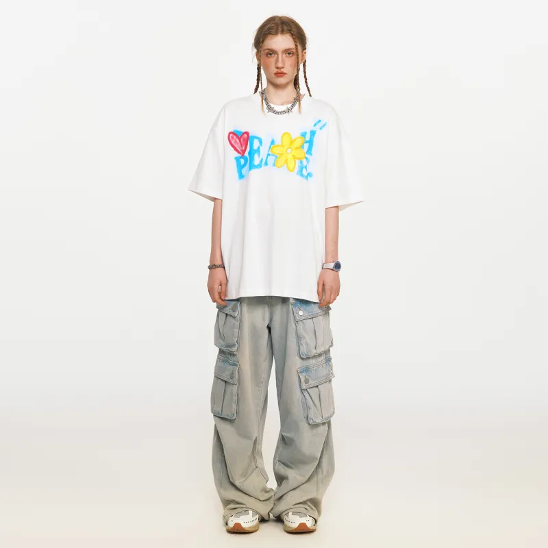 Teach Peace T Shirts Unisex White-3