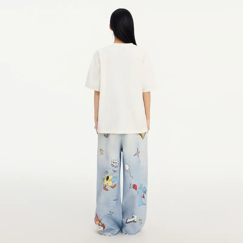 Teach Peace T Shirt Unisex White-5