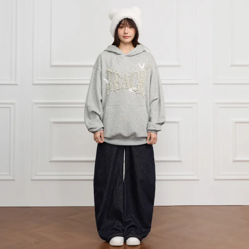 Teach Peace Sweatshirt Unisex Heather Gray-4