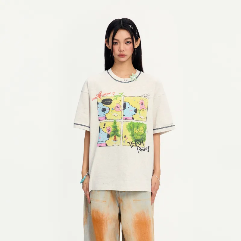 Teach Peace T Shirt Unisex Light Heather Gray-2