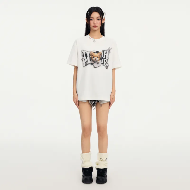 Teach Peace T Shirt Unisex White-4