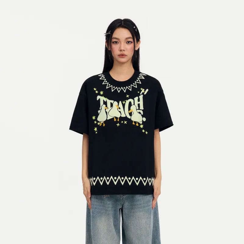Teach Peace T Shirt Unisex Black-2