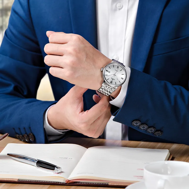 EBOHR Master Collection Mechanical Movement Watch Unisex Silver Dial-5