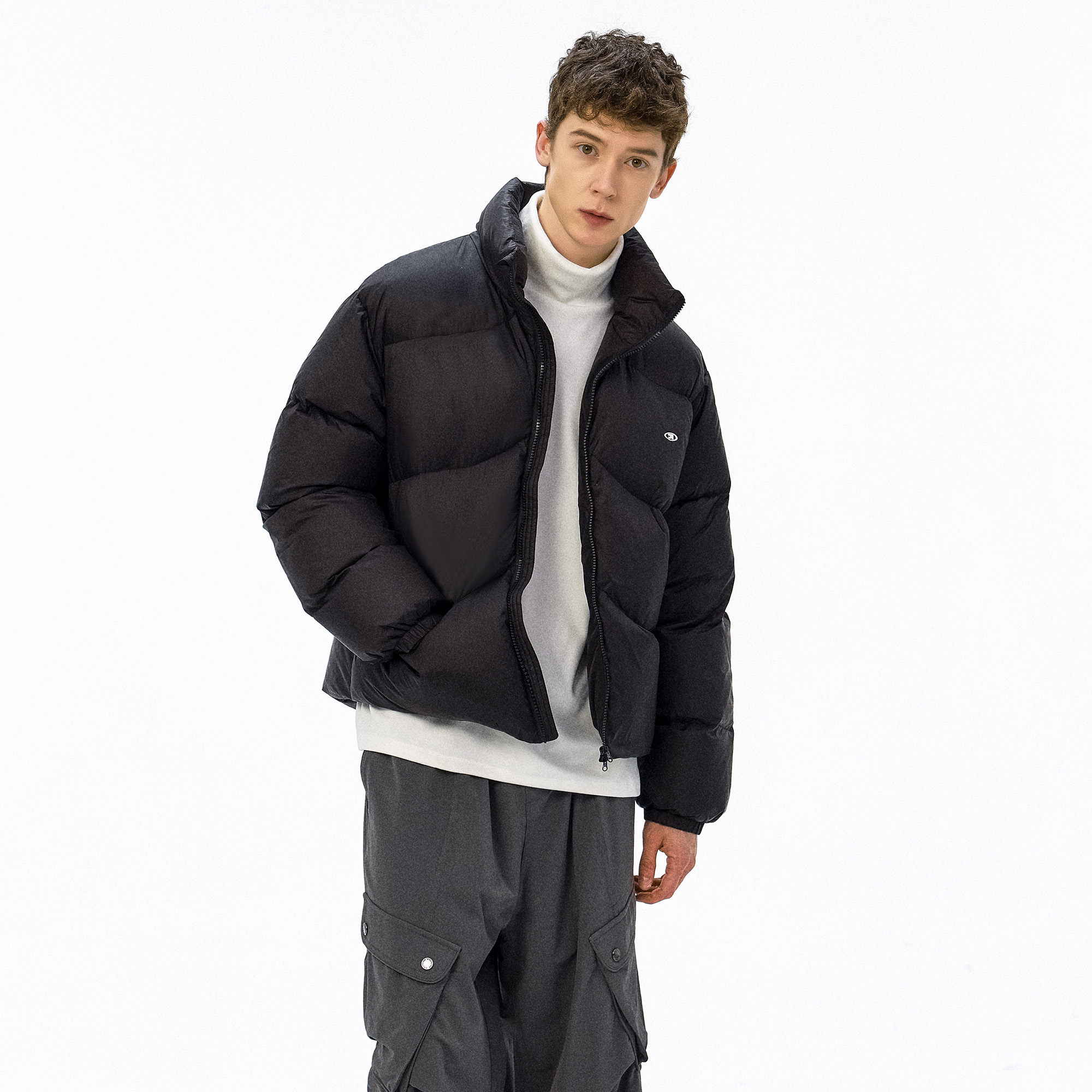 [Clove]★24FW★韓国人気★Collar  Down Jacket Men's Korean Thick Down Jacket,Winter Medium Long Jacket Fox