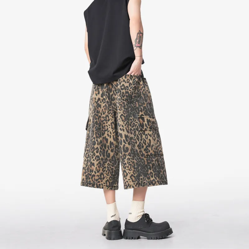 ATLETICO DE MADRID 1903 Casual Shorts Unisex Leopard Print-2