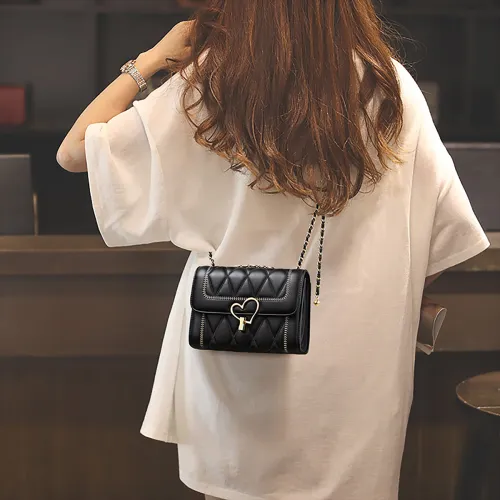 EBLAN Synthetic Leather Shoulder Bag, Crossbody Bag Regular Women's Black
