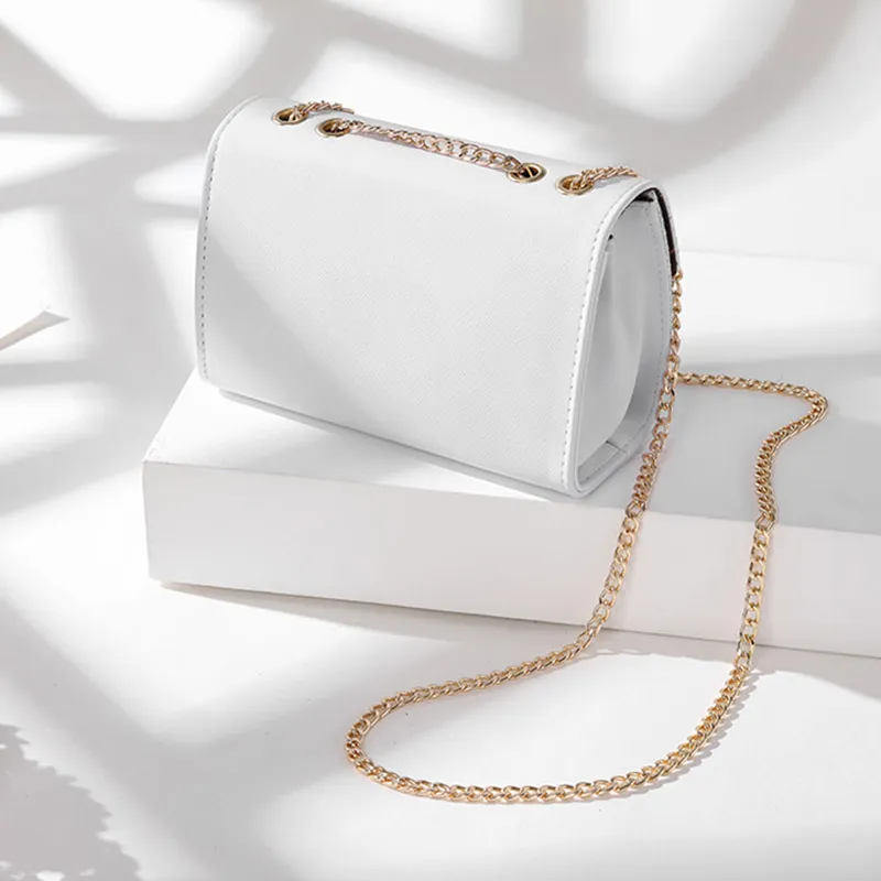 EBLAN Cow Leather Shoulder Bag, Crossbody Bag Regular Women's White-4