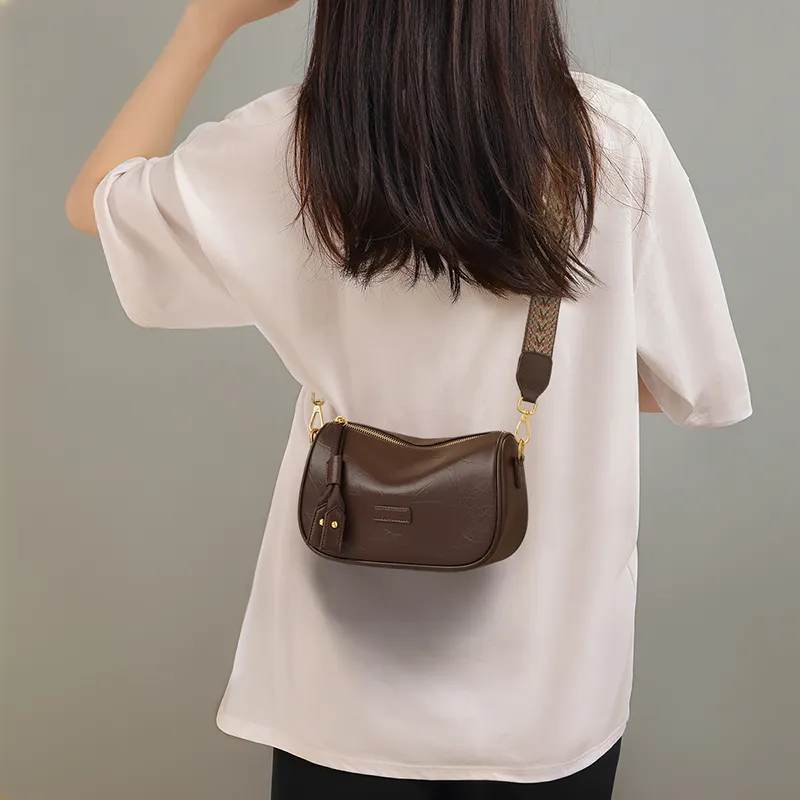 EBLAN Synthetic Leather Shoulder Bag, Crossbody Bag, Pillow Bag Regular Women's Coffee-1