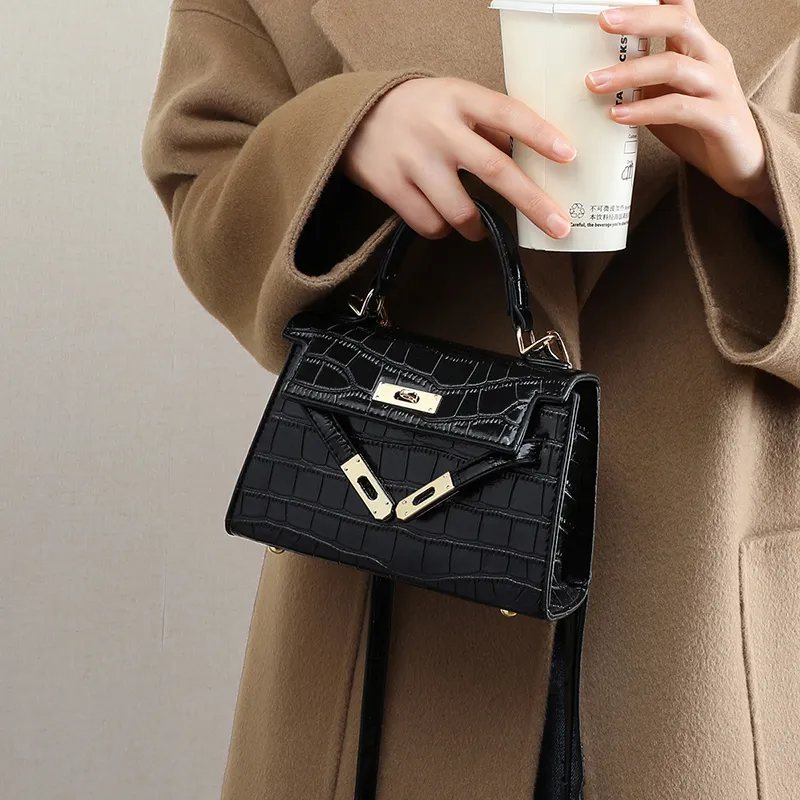 EBLAN Cow Leather Shoulder Bag, Crossbody Bag Regular Women's Black-2