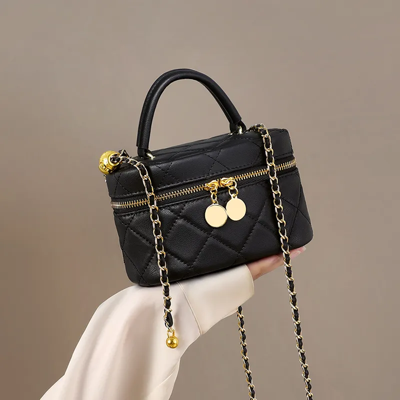 EBLAN Cow Leather Shoulder Bag, Crossbody Bag Regular Women's Black-2