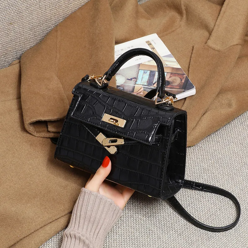 EBLAN Cow Leather Shoulder Bag, Crossbody Bag Regular Women's Black-5