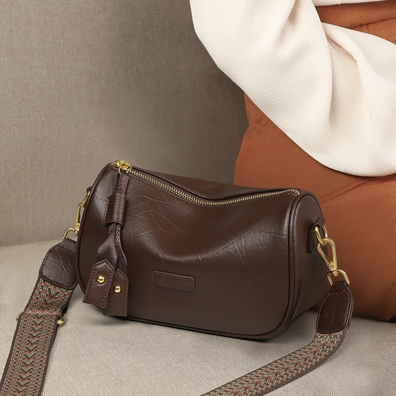 EBLAN Synthetic Leather Shoulder Bag, Crossbody Bag, Pillow Bag Regular Women's Coffee-2