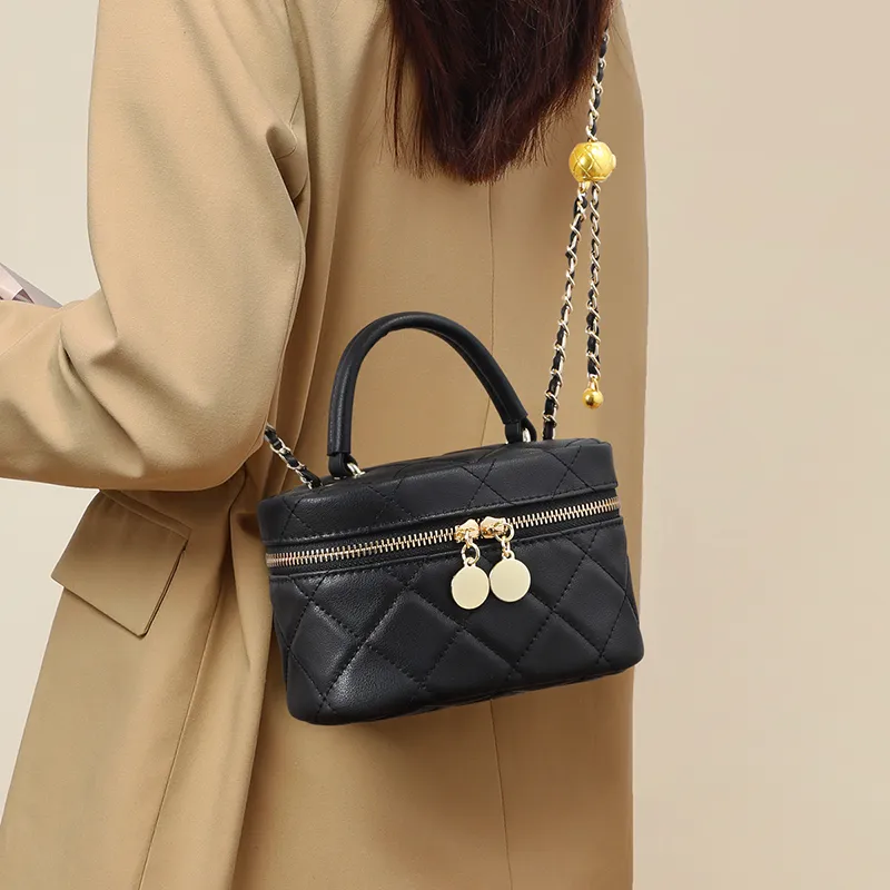 EBLAN Cow Leather Shoulder Bag, Crossbody Bag Regular Women's Black-4
