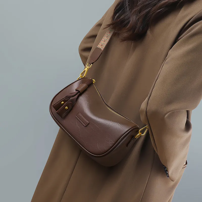 EBLAN Synthetic Leather Shoulder Bag, Crossbody Bag, Pillow Bag Regular Women's Coffee-3