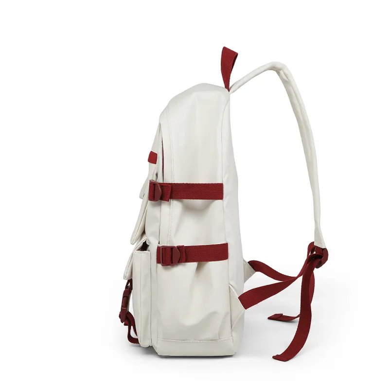 EBLAN Fabric Backpack Regular Unisex Beige/Black-5