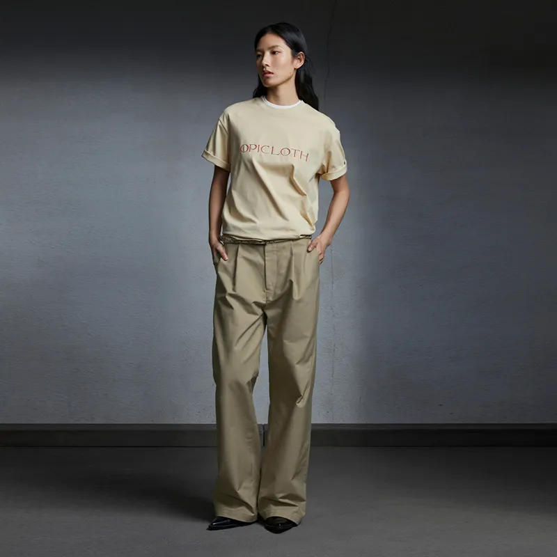 OPICLOTH Casual Pants Unisex Khaki Green-9