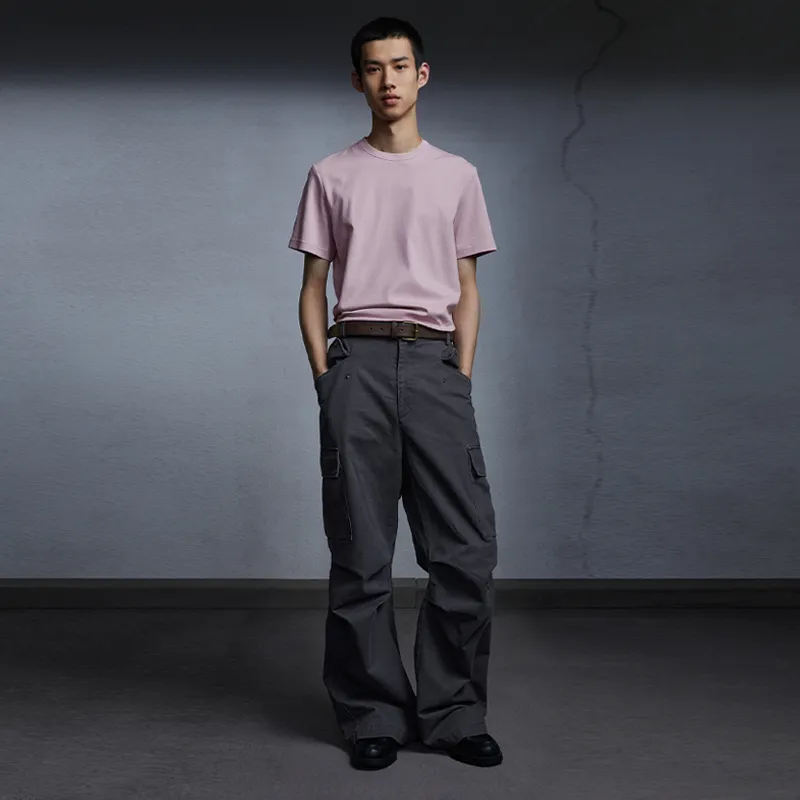 OPICLOTH Casual Pants Unisex Gray-4