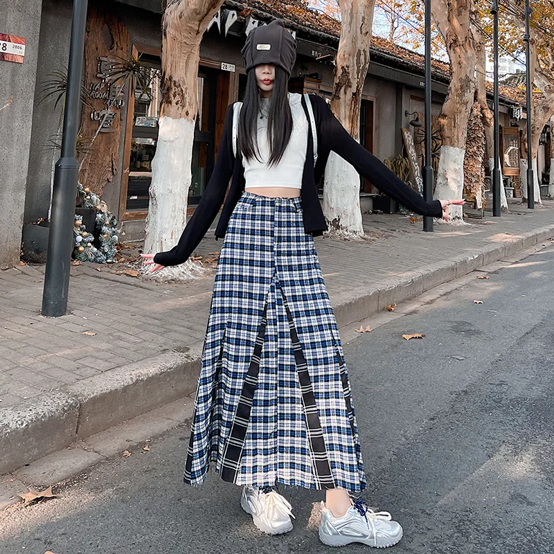 PAVEA Casual Long Skirt Women's Image Color+Hair Tie Included-2