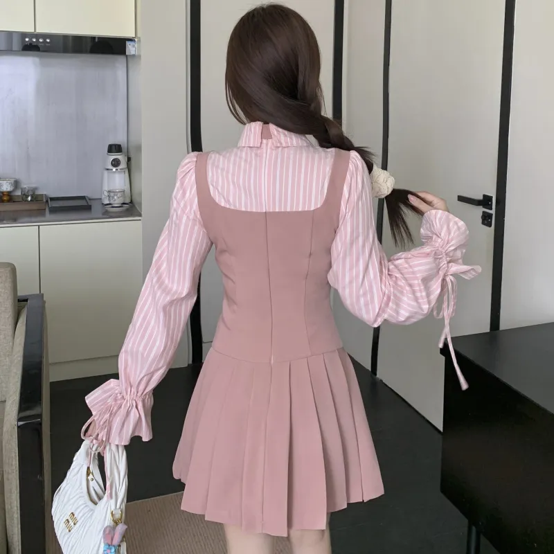 PAVEA Long Sleeved Dresses Women's Pink-3