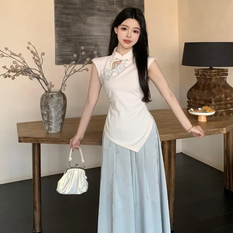 PAVEA Two Piece Skirt Sets Women's-3