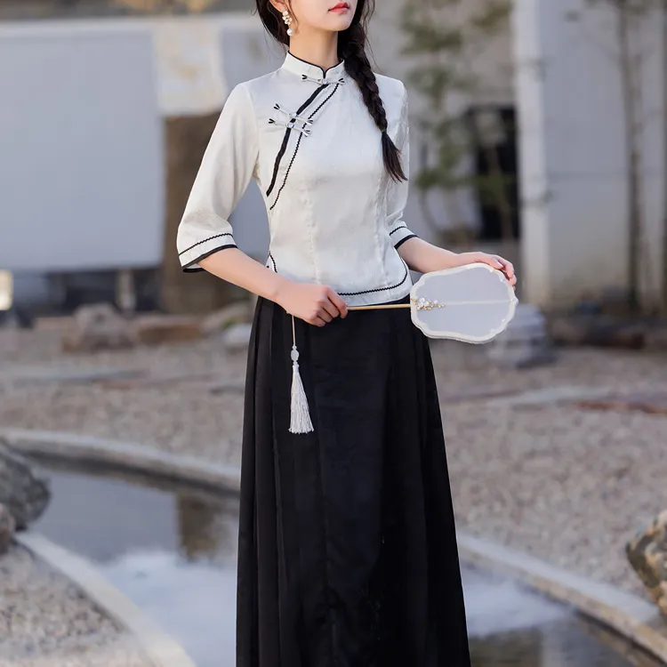 PAVEA Two Piece Skirt Sets Women's-1