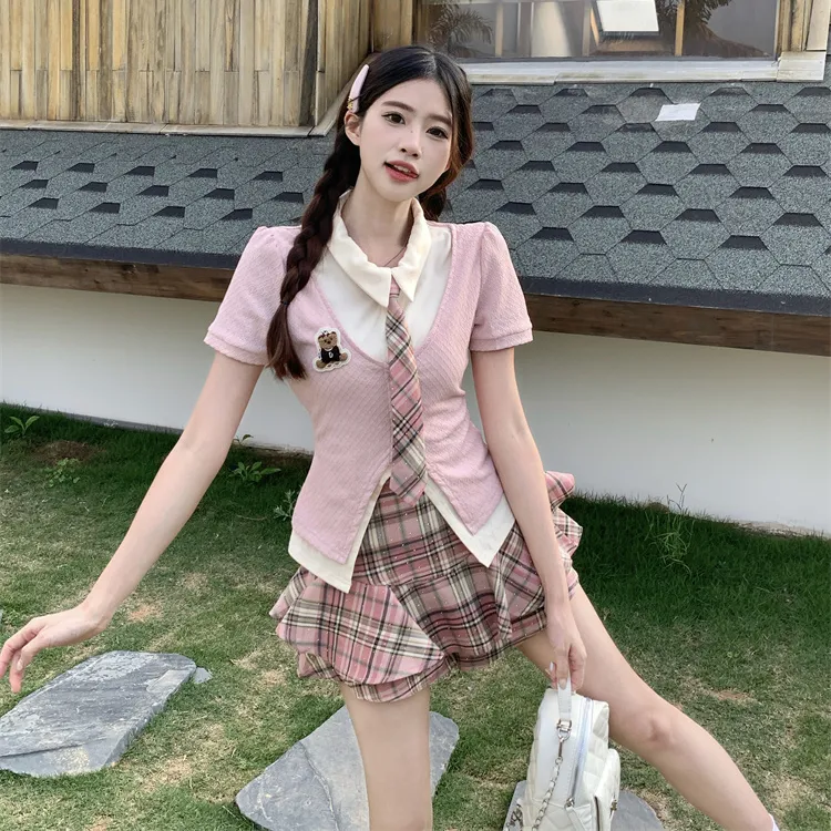 PAVEA Two Piece Skirt Sets Women's-2