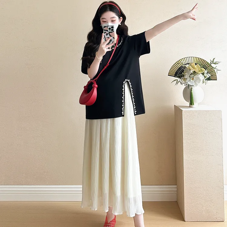PAVEA Two Piece Skirt Sets Women's-3