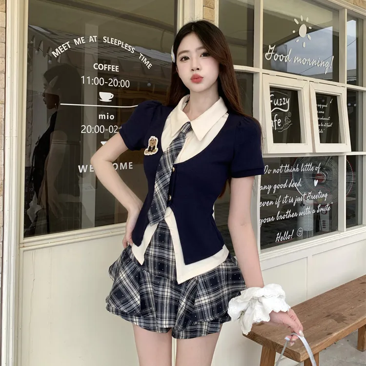 PAVEA Two Piece Skirt Sets Women's-6