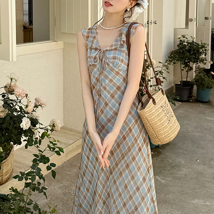 PAVEA Sleeveless Dresses Women's Image Color+Hair Tie Included-6