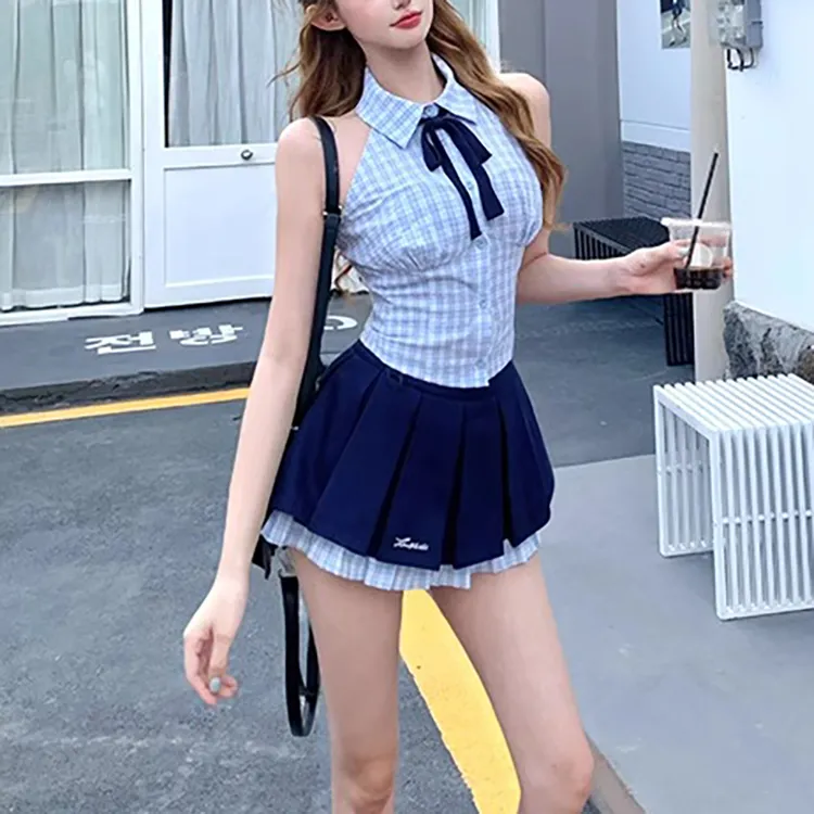 PAVEA Two Piece Skirt Sets Women's-1