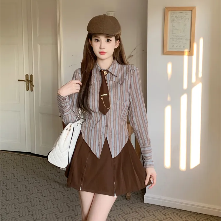 PAVEA Two Piece Skirt Sets Women's-2