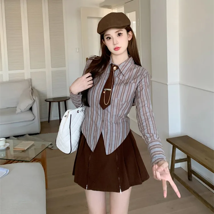 PAVEA Two Piece Skirt Sets Women's-3