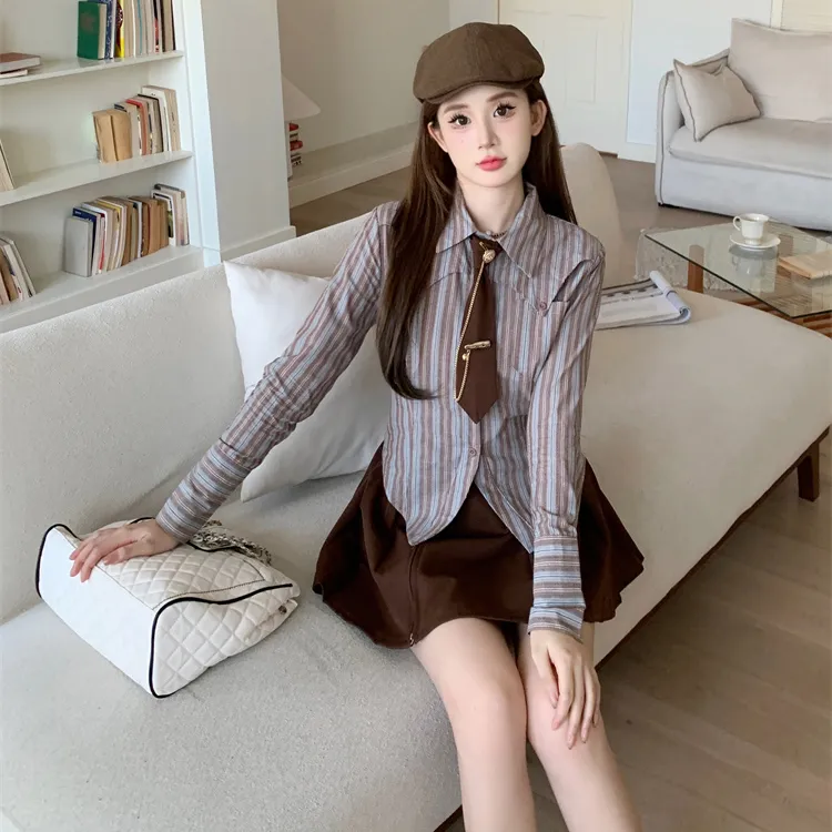 PAVEA Two Piece Skirt Sets Women's-4