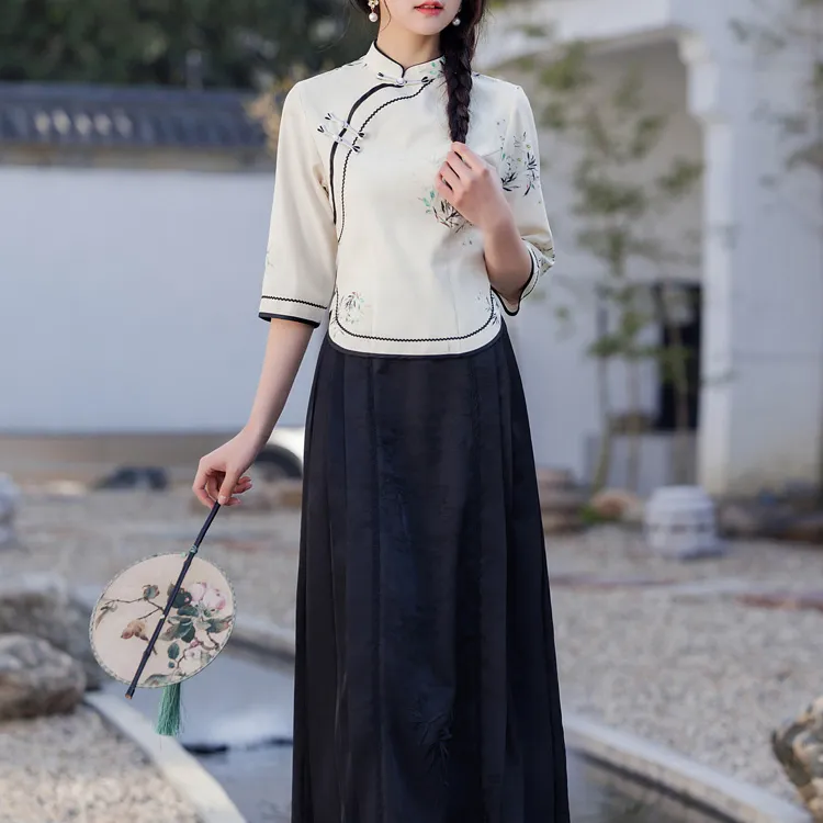 PAVEA Two Piece Skirt Sets Women's-2