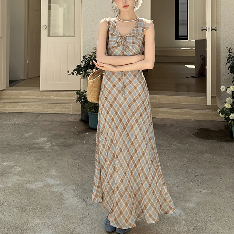 PAVEA Sleeveless Dresses Women's Image Color+Hair Tie Included-2