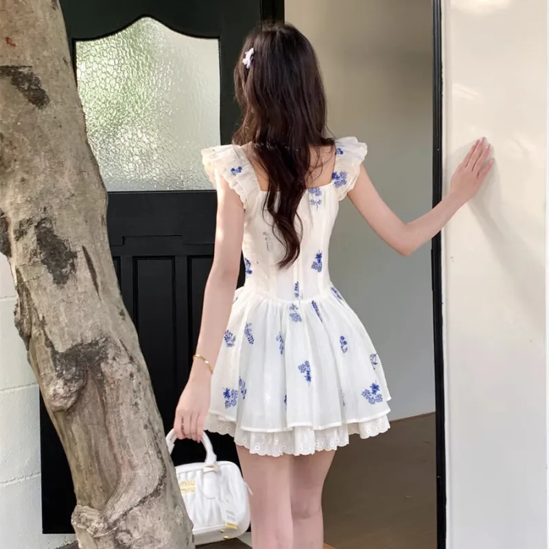 PAVEA Sleeveless Dresses Women's Apricot+Hair Tie Comes With-3
