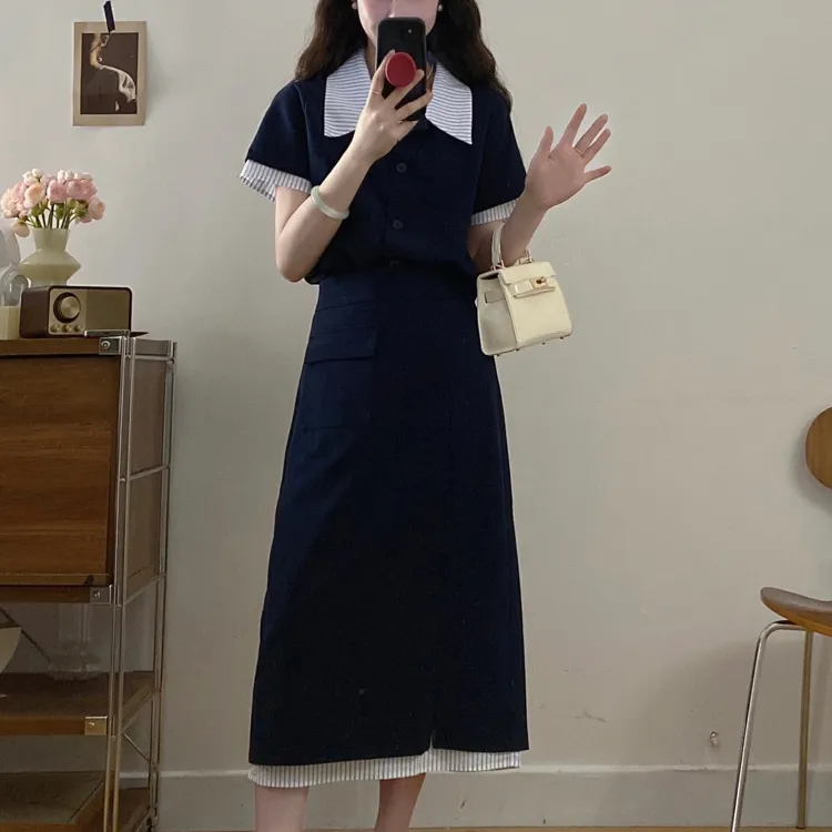 PAVEA Two Piece Skirt Sets Women's-3